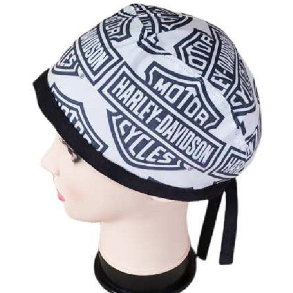 Harley Davidson: Scrub, Surgical, Medical Cap, Chef's Hat; pixie style